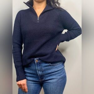 RDI Navy Blue Quarter Zip Sweater Size Small NWT